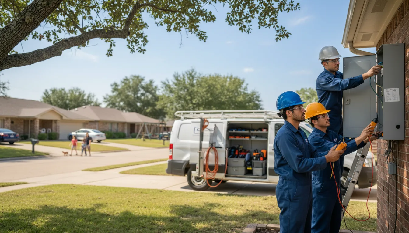 Certified electrician providing emergency electrical services in Azle, TX